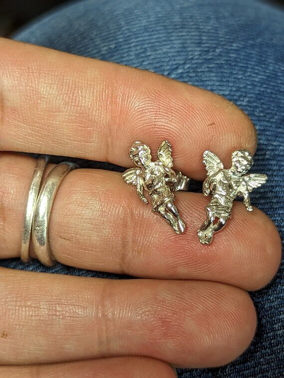 Sterling Silver Angel Earrings - image 3