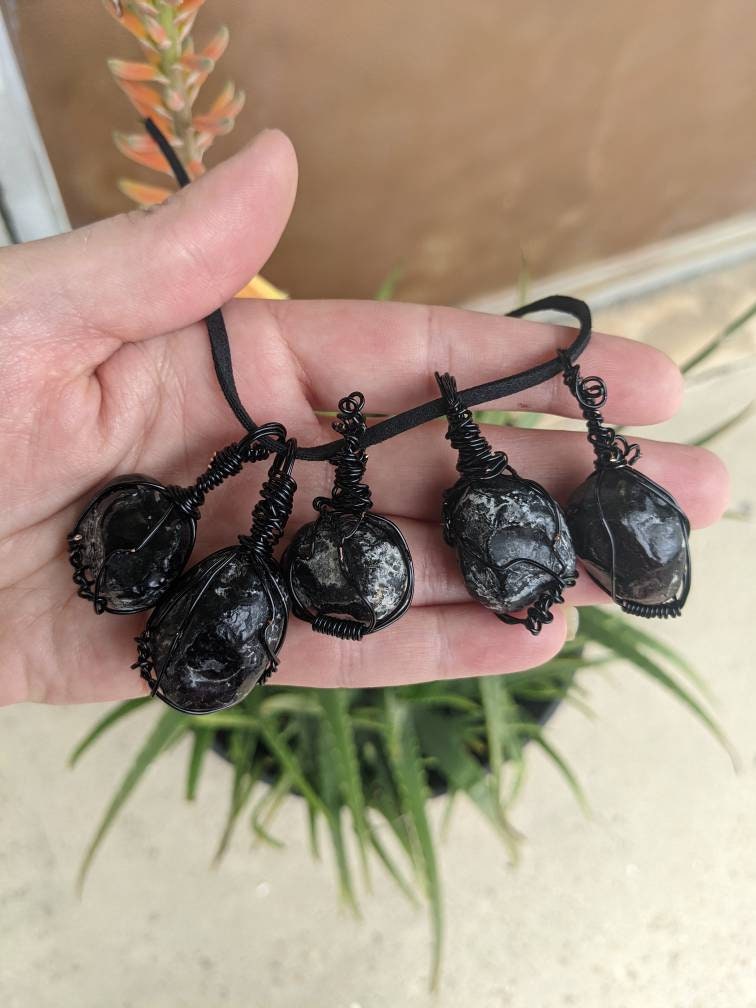 Apache Tear Necklace - Etsy