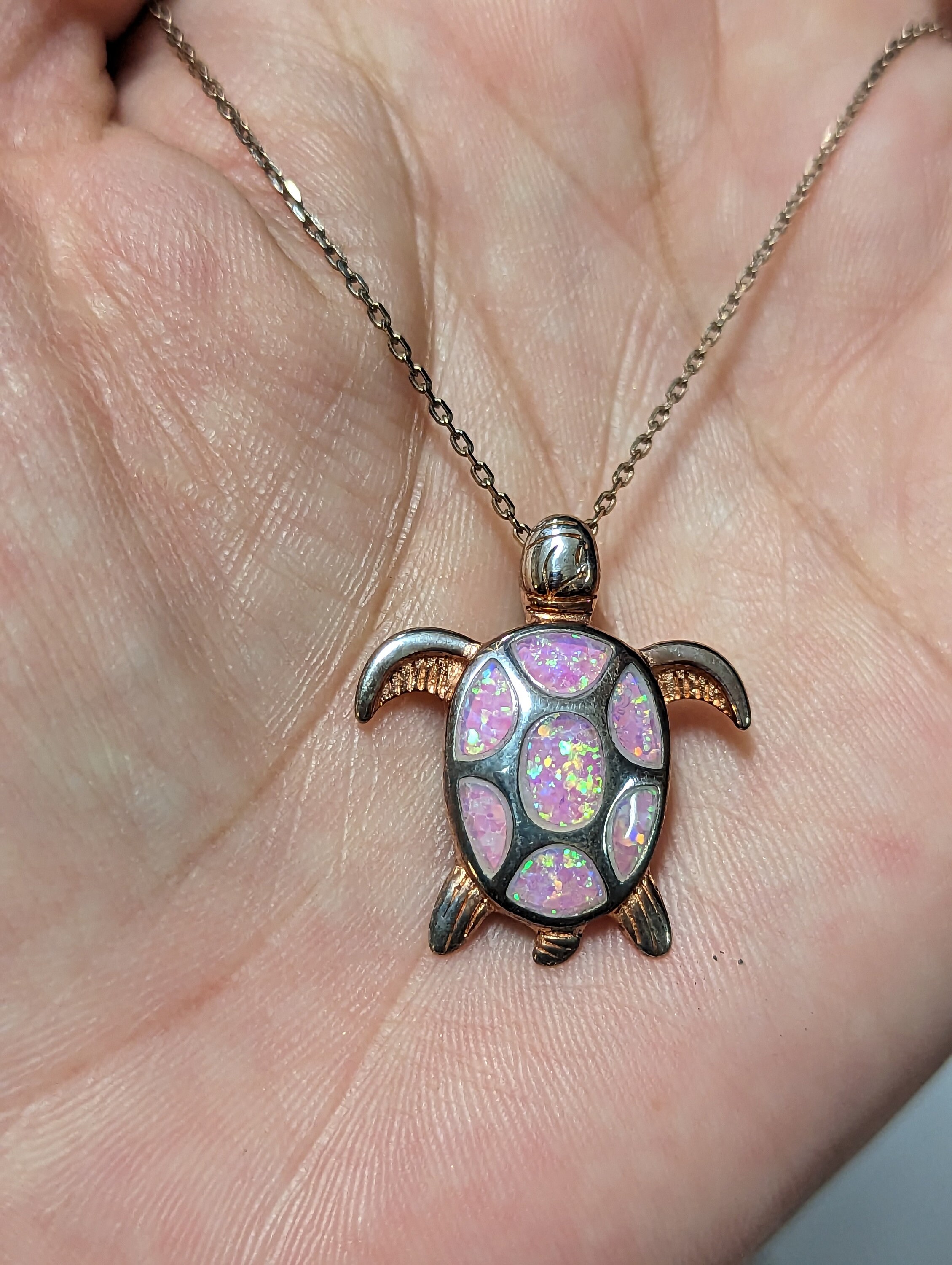 Collier En Argent Massif 925 Avec Opale Rutile Naturelle - 46 Cm - Pendentif Poire 195 Cts - Neuf