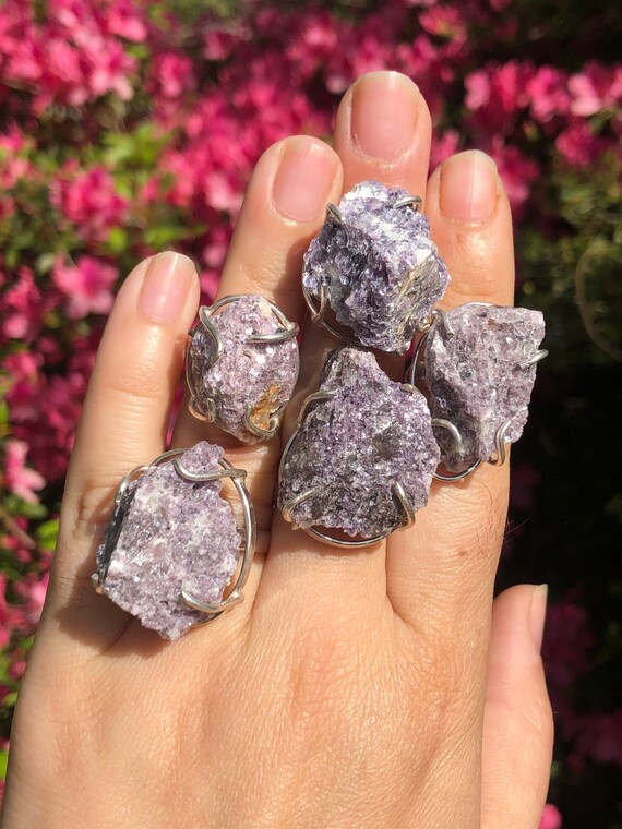 Lepidolite ring on sale