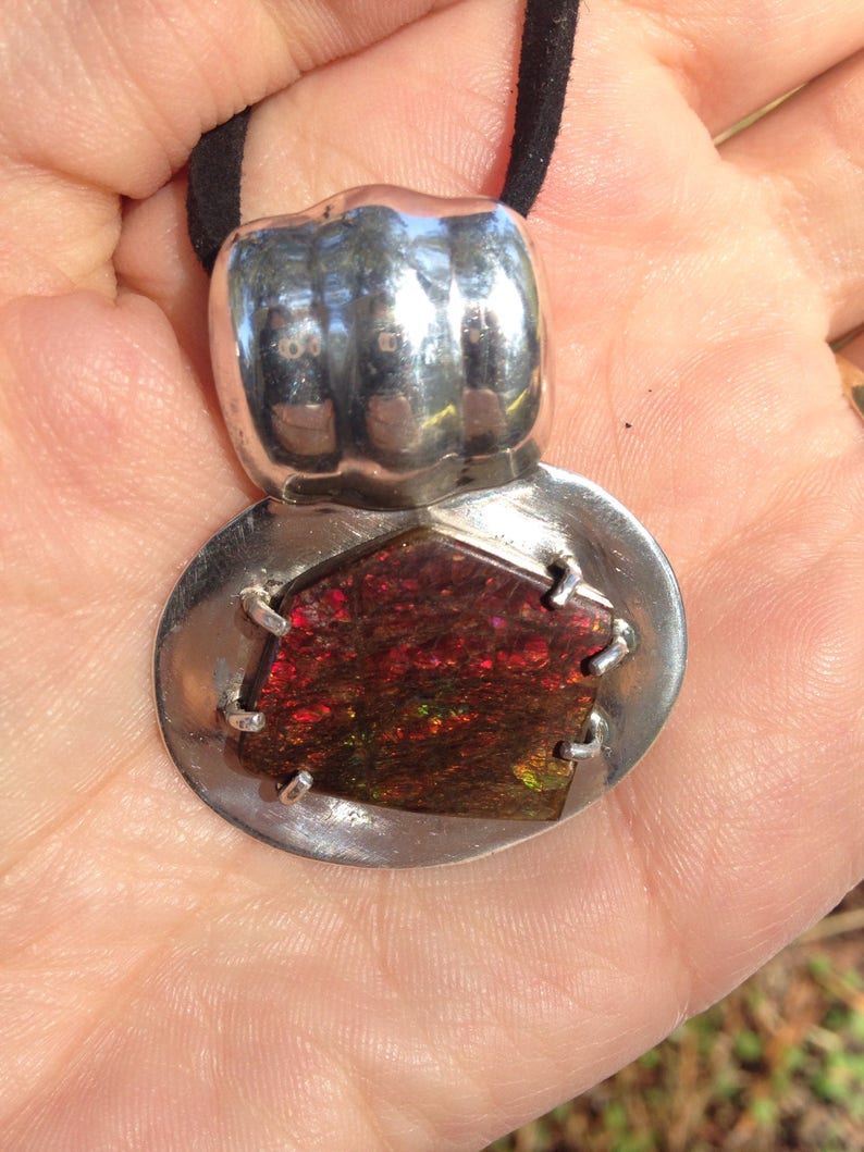 Ammolite Sterling Silver Pendant image 2