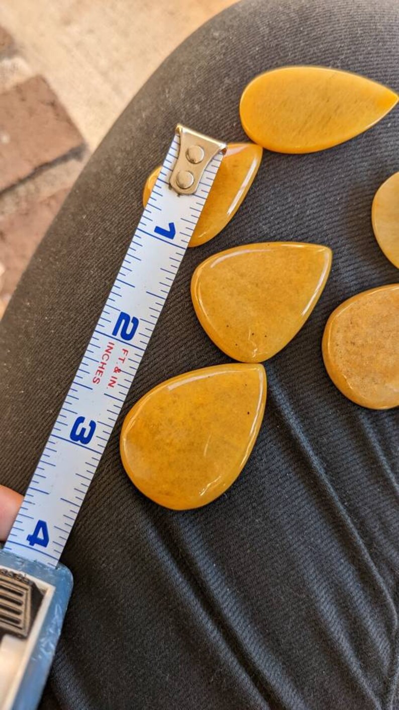 Teardrop Golden Healer Quartz Cabochon image 2