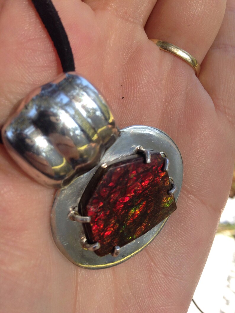 Ammolite Sterling Silver Pendant image 3