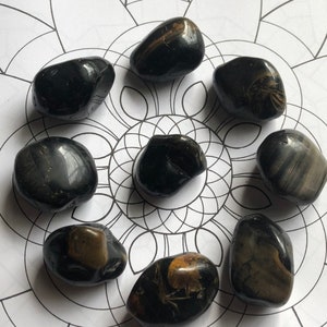 Black Onyx Tumbled Stone (1 Piece)