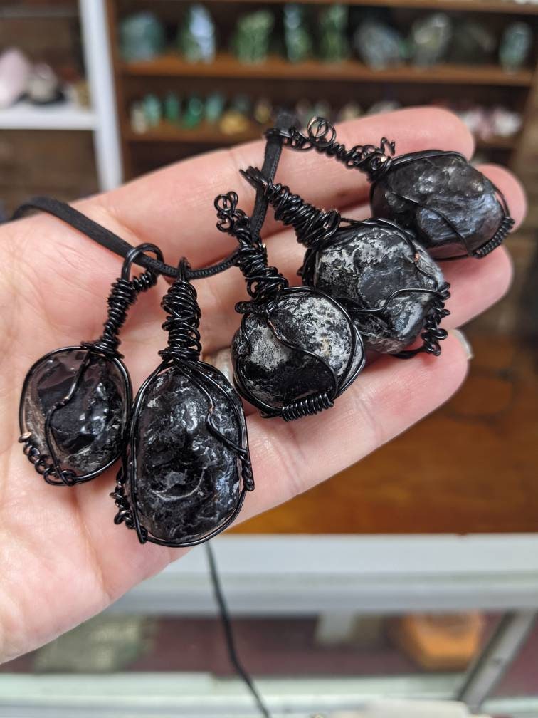 Apache Tear Necklace Etsy