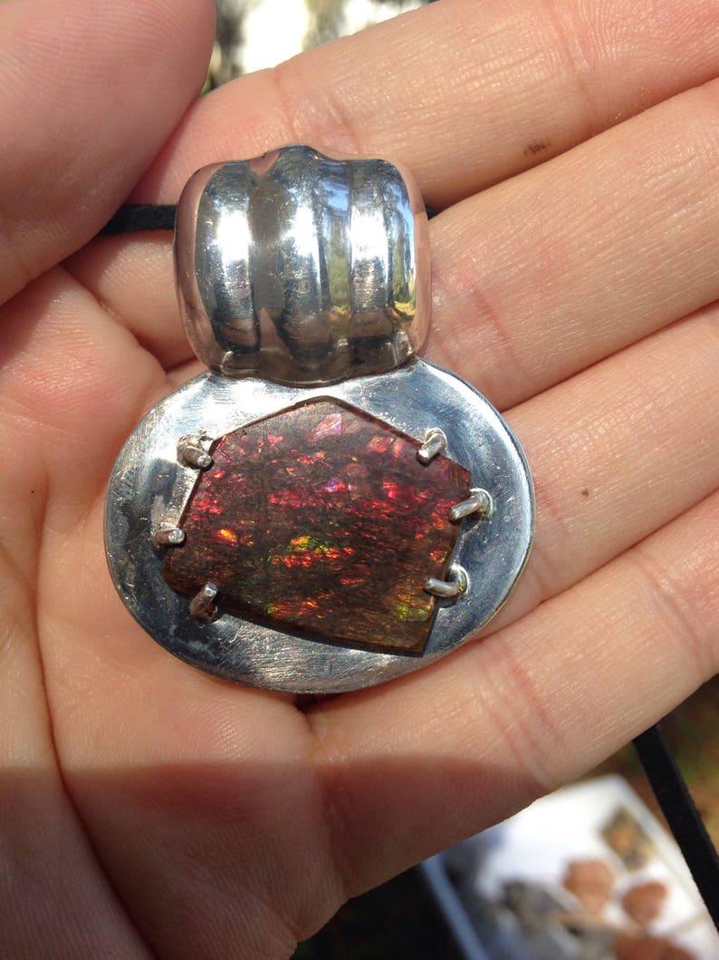 Ammolite Sterling Silver Pendant image 5