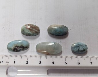 5pcs Smaller Larimar Cabochons