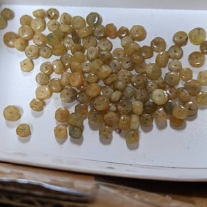 Polished Yellow Sapphire Gemstone Beads