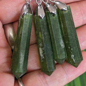 Polished Tremolite Crystal Point Necklace