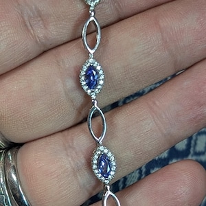 Tanzanite Sterling Silver Bracelet