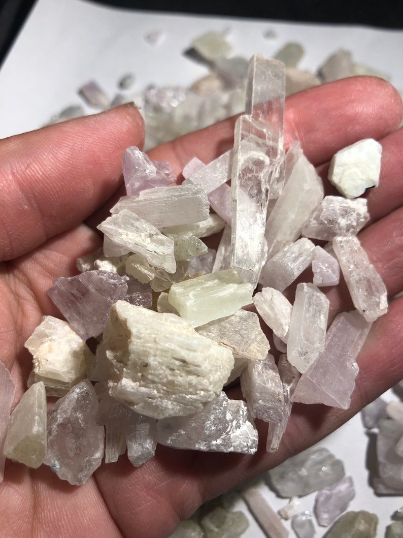 Bulk Kunzite Spodumene Crystals Etsy Canada