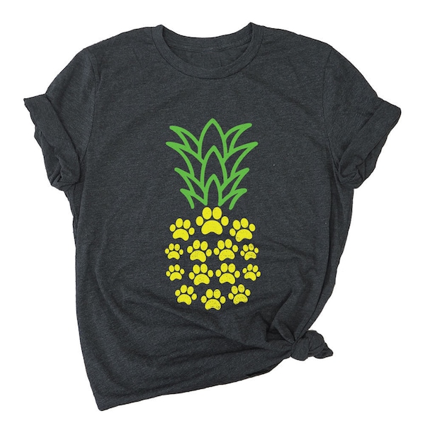Dog Lover Pineapple Shirt, Paw Print Pineapple T-Shirt, Gift for Pet Owner