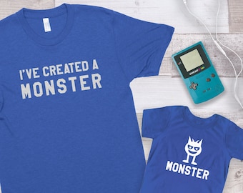 I've Created a Monster Shirt: Funny Daddy and Me Matching Shirts