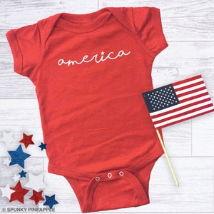 Baby 4th of July Bodysuit: America Star Infant Outfit