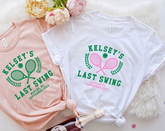 Last Swing Before the Ring Shirt: Tennis Themed Bachelorette Party Shirts