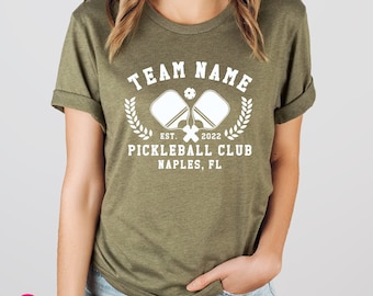 Custom Pickleball Team T-Shirt, Personalized Game Day Shirt, Tournament Partners Graphic Tee