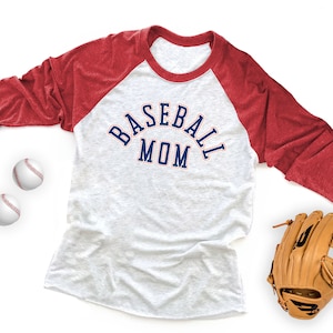 Baseball Mom Raglan Shirt: Game Day Graphic Tee