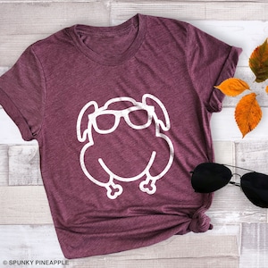 Turkey With Sunglasses, Funny Thanksgiving Tshirt, Gift for Friends