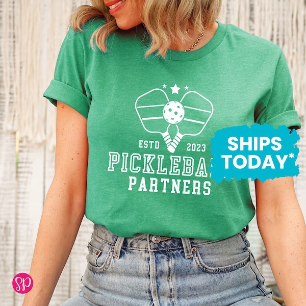 Pickleball Partners Since Custom Year Graphic Shirt, Custom Pickleball Teammate Shirts, Gifts for Workout Buddies