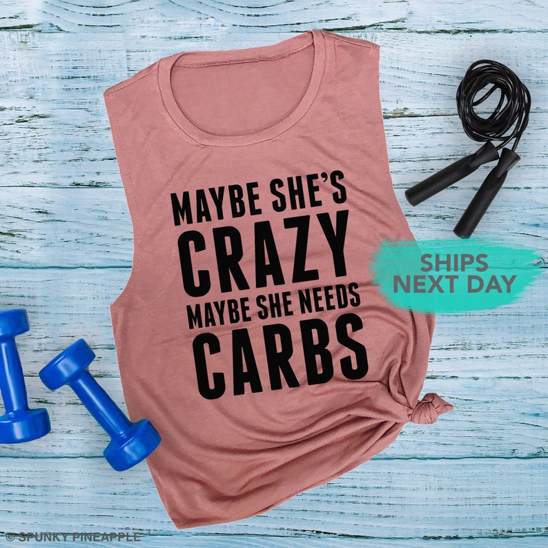 Funny Workout Tanks for Women Maybe She's Crazy Maybe She Etsy