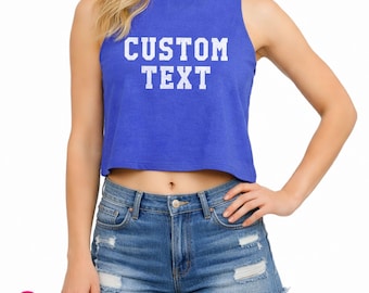 Custom Phrases Tank Top: Personalized Printing Crop Shirts