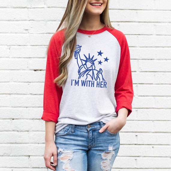 I'm With Her Statue Of Lady Liberty Patriotic 4th Of July T-Shirt I'm With Her Statue Of Lady Liberty Patriotic 4th Of July T-Shirt