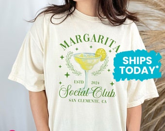 Custom Cinco de Mayo Shirt, Margarita Social Club Comfort Colors® T-Shirt, Trendy Margarita Outfit