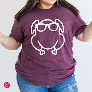 Turkey With Sunglasses, Funny Thanksgiving Tshirt, Gift for Friends