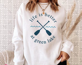 Life is Better at Lake Custom Sweatshirt: Personalized Summer House Cabin Crewneck