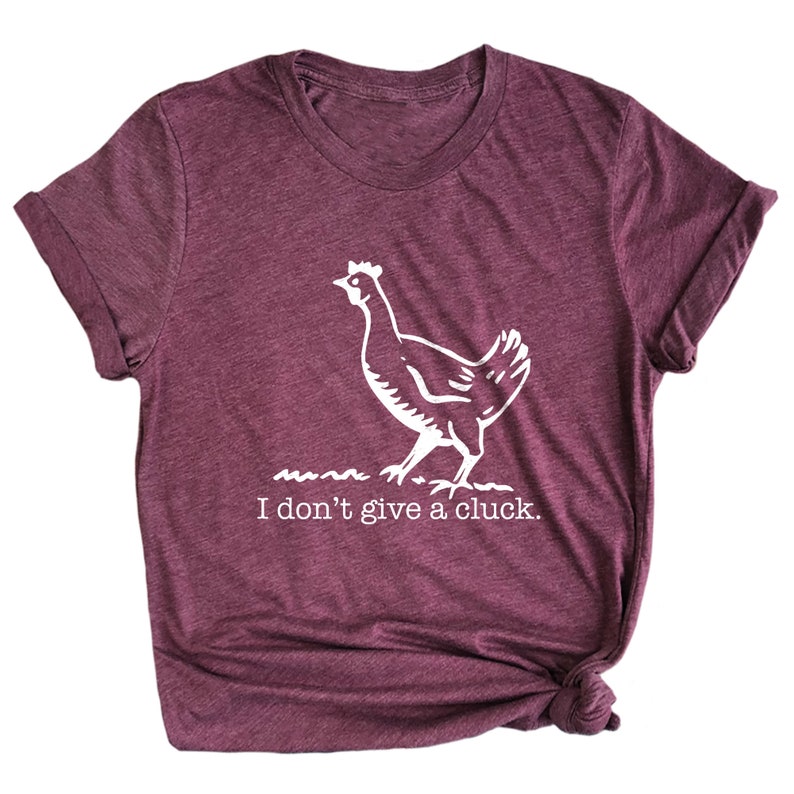 Funny Chicken Shirt I Don't Give a Cluck T-shirt Farm - Etsy