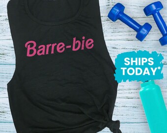 Barre-bie Funny Barre Workout Muscle Tank for Women