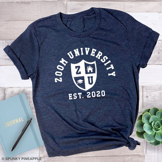 Zoom University Crew Neck Tshirt Online School Gift for | Etsy