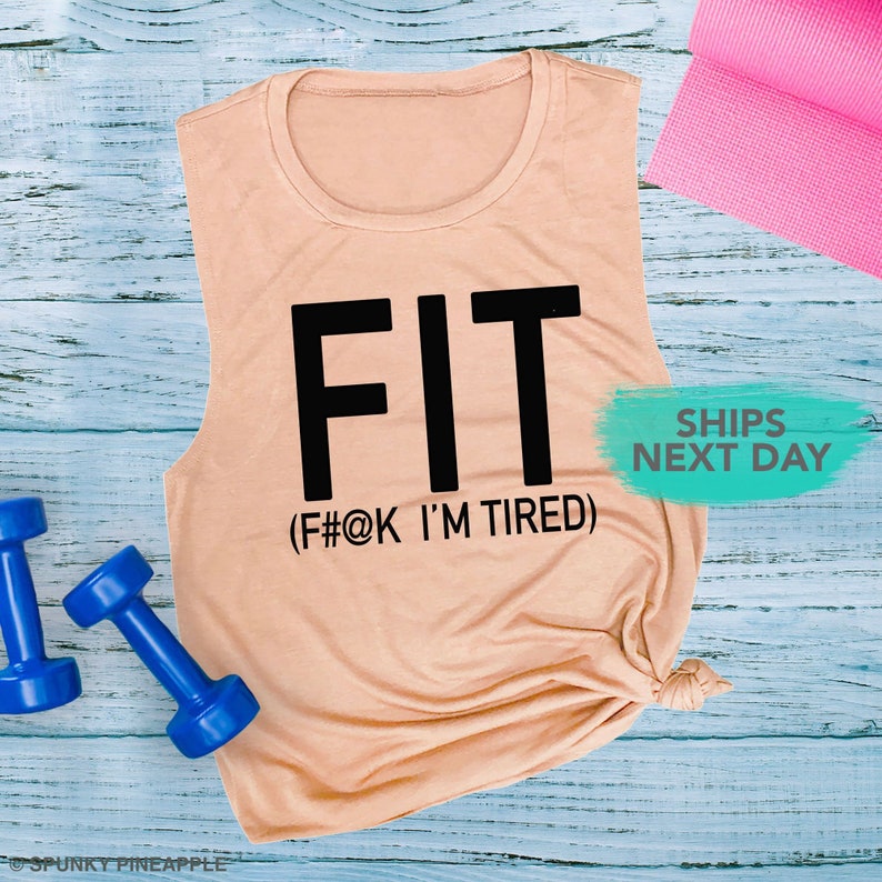 Workout Tanks With Sayings Women's Workout Muscle Tee Etsy