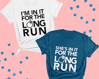 Running Bachelorette Party T-Shirt: Bride & Bridesmaid Matching Tees