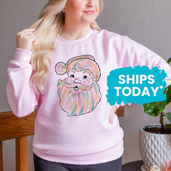 Water Color Santa Crewneck Water Color Santa Crewneck