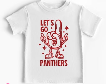Retro Foam Finger Mascot with Team Name Kids Graphic Tee Shirt
