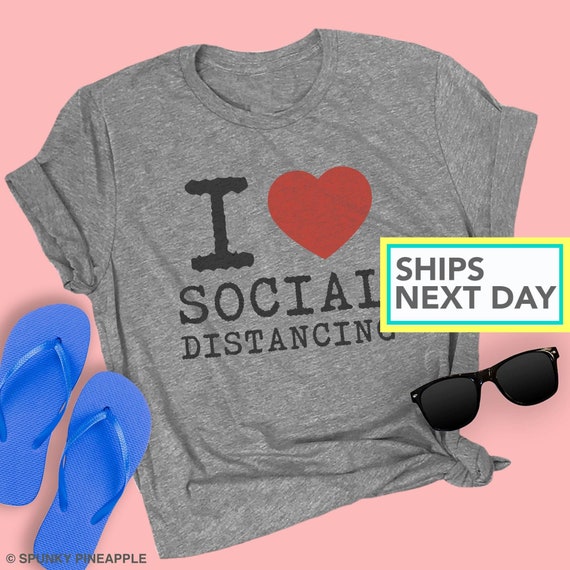 Heart Social Distancing Introvert Shirt 