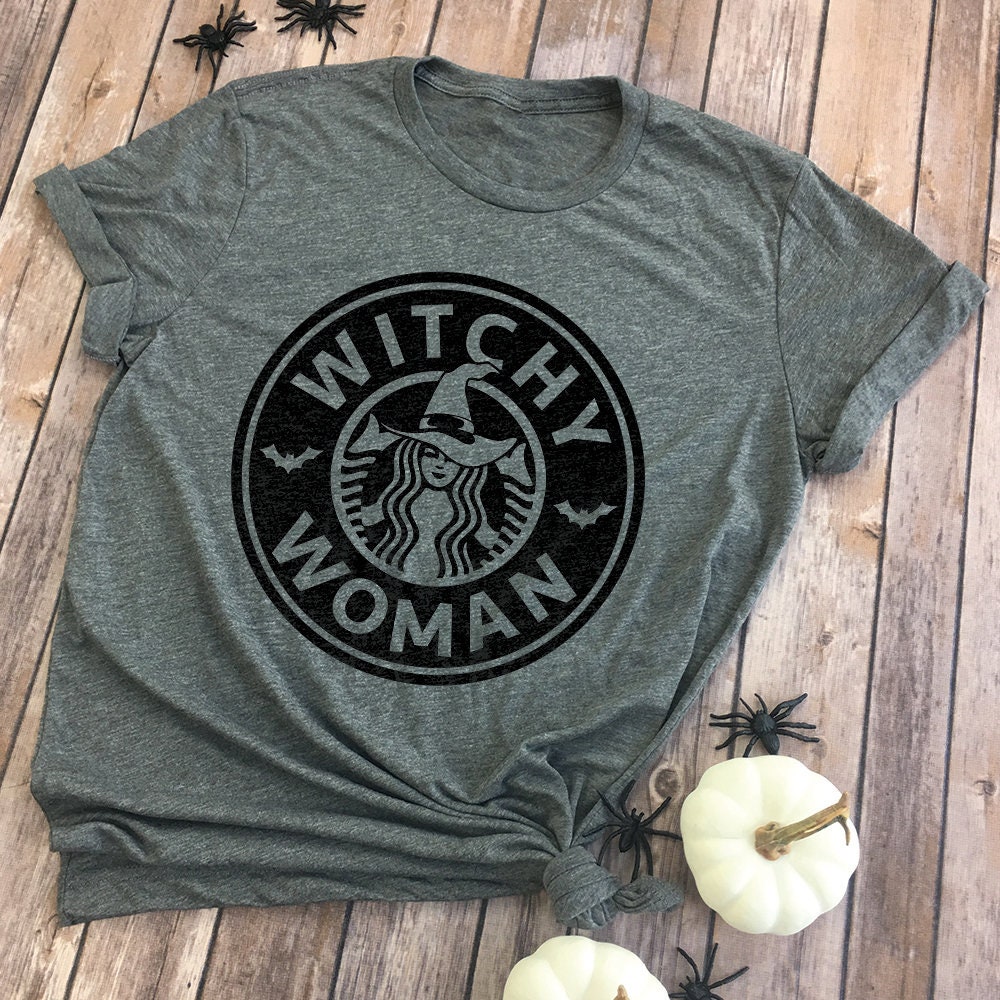 Witchy Woman Tee Halloween Graphic Tees Funny Witch Shirt  Etsy