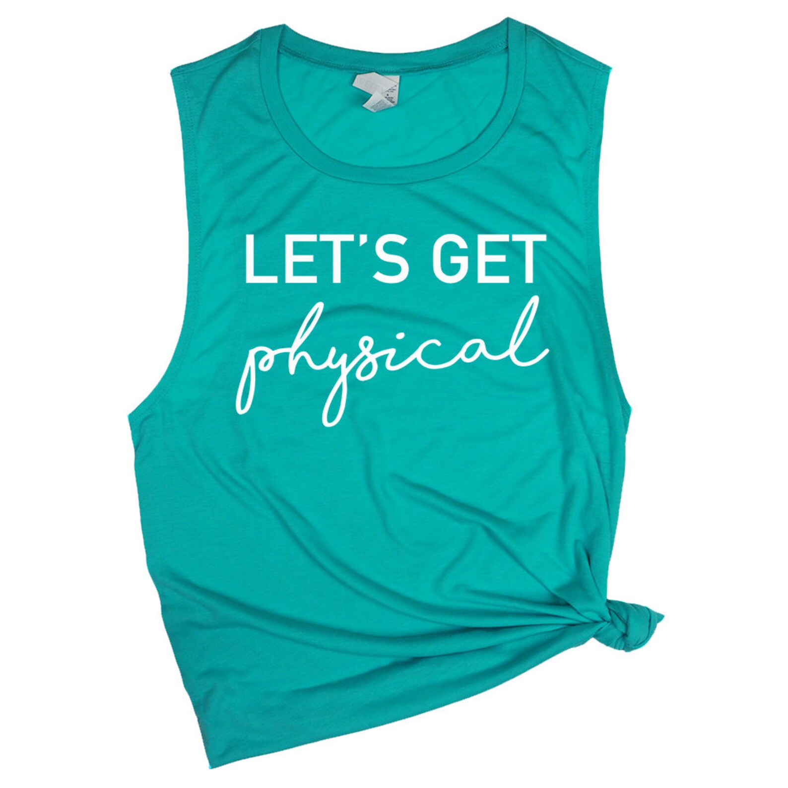 Lets Get Physical Tank Workout Muscle Tanks for Women Gym Etsy