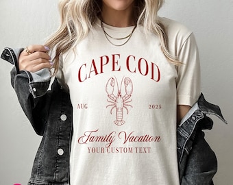 Custom Family Vacation T-Shirt with Lobster: Matching Group Summer Trip Graphic Tees for Adults & Kids
