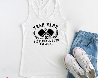 Custom Pickleball Club Tank Top: Personalized Sports for Women