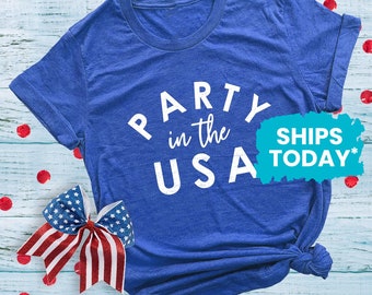 Party in the USA Shirt, Cute 4th of July Shirts, Unisex Graphic Tee