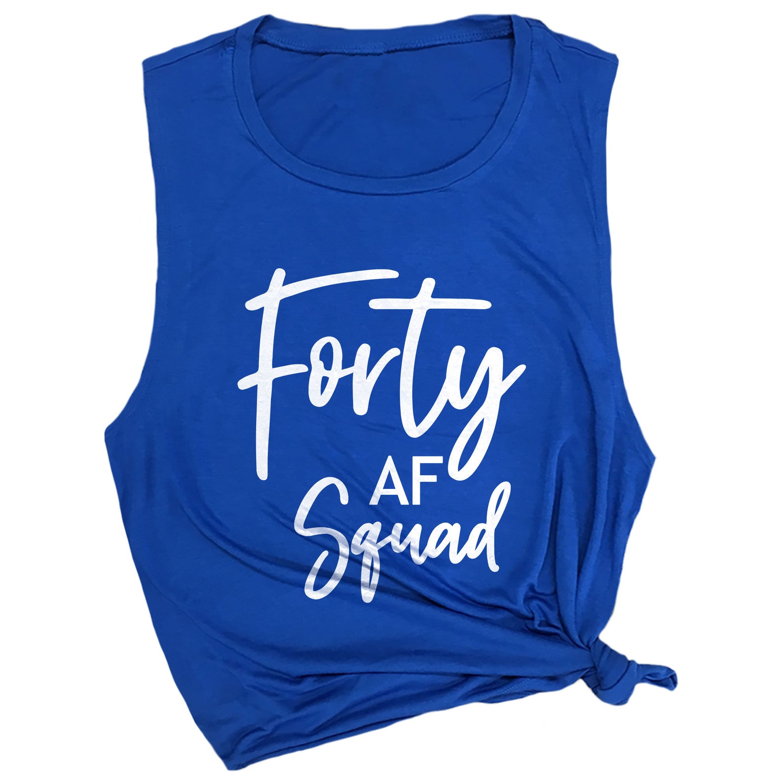 Forty AF Muscle Tank Top Forty AF Squad Funny 40th Birthday Etsy