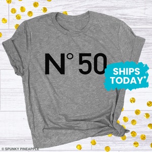 50th Birthday Party Shirts, Fiftieth Birthday Shirt, Fifty Birthday T-Shirt (No. 50)