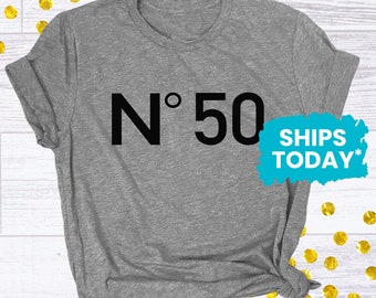 50th Birthday Party Shirts, Fiftieth Birthday Shirt, Fifty Birthday T-Shirt (No. 50)