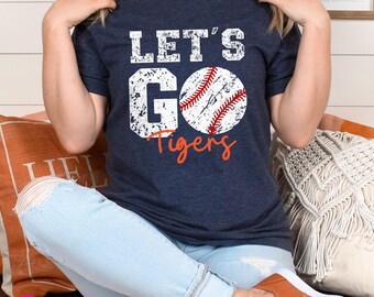 Custom Let's Go Baseball Team T-Shirt: Personalized Sports Fan Graphic Tee