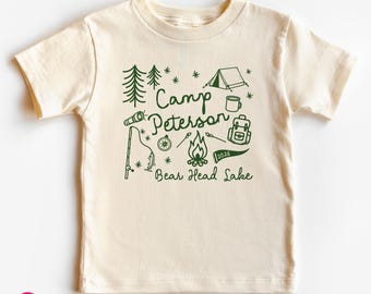 Coquette Camp Name Tshirt: Camping Family Matching Graphic Tee Shirts for Kids & Adults