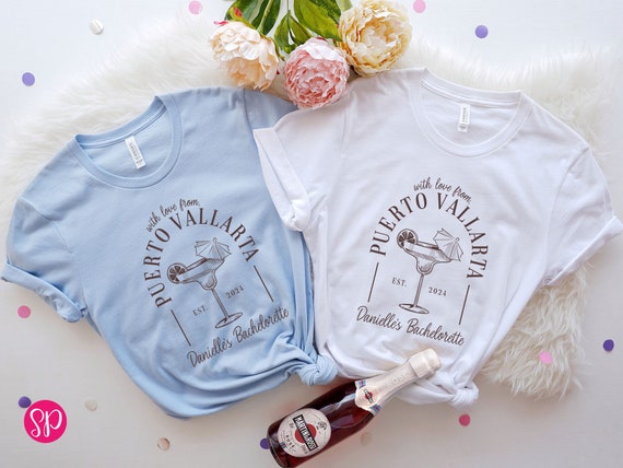 Cocktail Club Bach Party Shirt, Margarita Themed Bachelorette T-Shirt, Personalized Bridal Party Favor