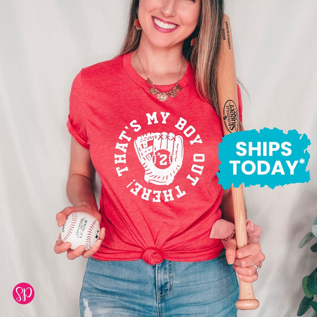 That's My Boy Out There With Custom Number, Sports Parent T-shirt ...