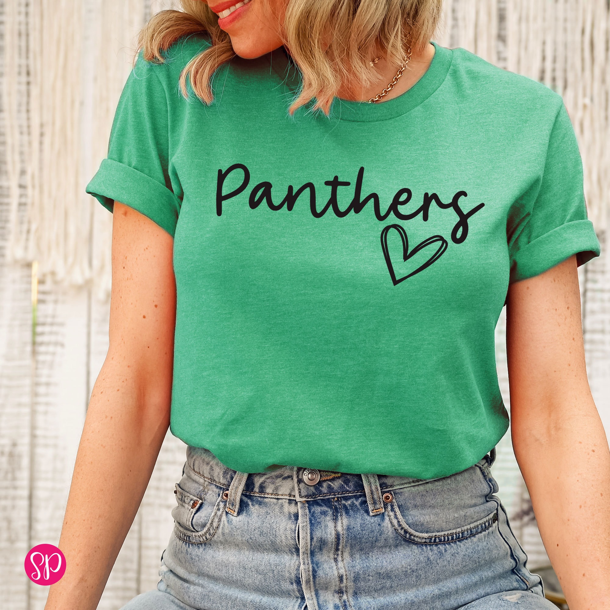 Custom Team Name with Heart T-Shirt, School Spirit Wear Graphic Tee, Personalized Football Team Shirt (CURSIVE with HEART)